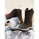虎途森雪地靴男皮毛一体长靴真皮骑士高筒马靴冬季户外加厚羊毛蒙古靴子 咖啡色 41