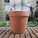 潮鸣（CHAOMING）SMVP瓦盆红陶花盆圆形花盆 细质陶瓷红陶盆 多肉育苗盆栽透气陶土 10号 18*16.5cm 中等