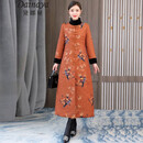 黛娜娅（Dainaya）旗袍女2024秋冬季新款大码女装中国风日常改良复古棉衣外套女3451 图片色 L