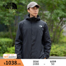 北面（The North Face）【经典黑武士】单层冲锋衣男防水防风透气外套24春季上新|7QOH JK3/黑色 L/175