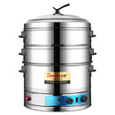 松野（SoNG yE）电蒸笼商用大容量多层家用电蒸锅多功能自动馒头蒸菜无磁蒸锅 52cm【304盘】无磁蒸笼 3层