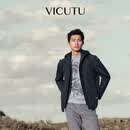 威可多（VICUTU）男士棉服时尚可脱卸连帽挂胆商务休闲百搭外套 深蓝色 L