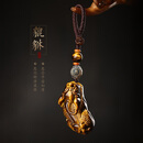 丹茿高档黄虎眼貔貅男士汽车钥匙扣创意个性饰品情侣挂件送亲友礼物 文殊菩萨【兔】男款