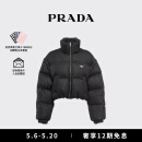 PRADA/普拉达【礼物】女士可卸式衣袖Re-Nylon羽绒服外套 黑色 38