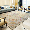 众弘蓝色客厅地毯茶几欧美摩洛哥轻奢书房卧室床边毯家用欧式编织混纺 巴洛克 200*290CM