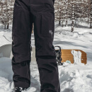 AWKA 专业户外运动防水滑雪裤女冬季双板单板工装裤子男士滑雪服 黑色 L