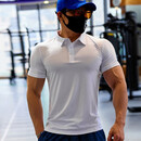 撸铁狗（WORKOUT DOG）健身衣男短袖运动POLO夏季速干显肌肉修身教练上衣 白色 XXL