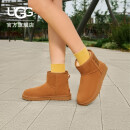 UGG2023秋季女士靴平底休闲纯色LOGO时尚短靴经典雪地靴 1108231 CHE | 栗色 38