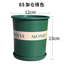 加厚树脂花盆 加仑盆 控根盆 环保树脂塑料花盆加厚绿萝多肉阳台创意仿陶瓷加仑盆高体加仑盆 0.5加仑军绿 配套托盘