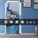 创京懿选折叠门厨房 蜂巢帘隔断移门折叠推拉式门帘阳台衣柜伸缩隐形门 定制图案