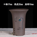 馳爵（CHIJUE）紫砂花盆宜兴陶瓷紫砂大号吊兰兰花盆 出汗泥现代简约绿植园艺桌 出汗1只C小莲蓬 图有侧孔+塑料盘 尺寸如图  紫砂