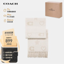 蔻驰（COACH）【品牌直供】女士经典标志印花流苏围巾围脖CU810CHK