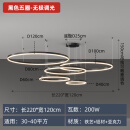 欧普源兴灯具大全2024款客厅卧室灯餐厅灯吊灯现代极简约大气年新款轻奢主 黑色5层40+60+80+100+120cm无极