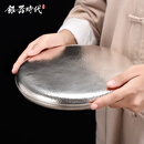 银器时代普洱茶饼盒足银999锤纹手工储茶器家用功夫足银茶道大容量茶叶罐 660克+证书 350ml 1个