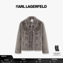 Karl Lagerfeld卡尔拉格斐2024冬季新款皮夹克老佛爷男装1K1D70720863 浅灰色 L