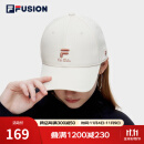 FILAFUSION斐乐潮牌欧阳娜娜同款棒球帽中性休闲鸭舌帽网球运动遮阳帽 乳糖色-BG XS