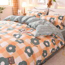 蓓燕（BEIYAN） 蓓燕床上用品四件套水洗棉单双人卡通少女宿舍床单被套 快乐小熊BC 1.2米【床单+被套+枕套1】三件套