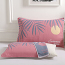 细彩棉帎巾枕头巾大人六层纱布枕巾一对装防螨整巾忱巾 朝阳花粉一对