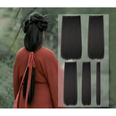 唐妮汉服假发片玉米须发排造型一片式接发片不打结长直发片古风发型女 四卡【新升级不打结】80cm