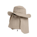迪卡侬太阳帽夏折叠透气遮脸户外出游大沿防晒帽-4084637