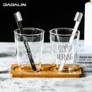 JAJALIN简约玻璃漱口杯牙刷杯洗漱杯情侣杯创意无印透明刷牙杯 单个装