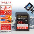 闪迪相机卡 4K高清SD卡 UHS-I微单存储卡微单反摄像储存大卡内存sd卡内存卡 128G  SD相机卡读卡器套装读速高达200Mb