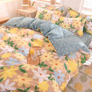 蓓燕（BEIYAN） 蓓燕床上用品四件套水洗棉单双人卡通少女宿舍床单被套 花蜜FD 2.0米【床单+被套+枕套2】四件套