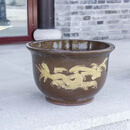 户外铁树龙缸花盆盆景陶瓷大号庭院大花盆特大号码紫砂大圆盆  馳爵 普通9尺龙缸
