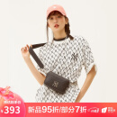 MLB官方 男女T恤复古老花满印短袖情侣运动宽松休闲春夏款31TSM1131-50B纽约洋基队/米黄色M，偏大一码