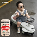 乐卡（Lecoco）扭扭车1-3-6岁儿童车防侧翻溜溜车宝宝摇摇车声光款 费格丝绒摩卡