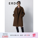 ERDOS 春夏美拉德风宽松茧型大翻领简约百搭通勤女羊绒大衣 可可 165/88A/L