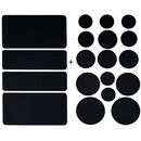 羽绒服补丁贴补洞修补自粘布贴棉服夹克补衣服可水洗无痕修复神器 四横条（黑色）+圆圈（黑色)