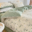 谷蝶美式小碎花床上四件套全棉纯棉100田园床品件套床单被套床笠款4 茶艺【精梳全棉 亲肤裸睡】 0.9m床【床单款三件套】-适合150