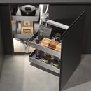 悍高（HIGOLD）希勒系列转角拉篮厨房橱柜拉篮半开小怪物铝合金厨房收纳篮 101056右开【900柜】