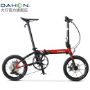 DAHON大行K3plus折叠自行车成人16英寸9速城市通勤折叠车男女式超轻单车KAA693 黑红