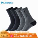 Columbia哥伦比亚袜子22秋冬款上新户外情侣通用透气舒适休闲袜（4双装） RCS740 AS3（新） L