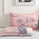 细彩棉帎巾枕头巾大人六层纱布枕巾一对装防螨整巾忱巾 荷叶浅粉一对