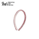 She's茜子发箍耀我宣言轻奢发箍压发头箍发卡发夹头饰发饰品生日礼物女 粉色A0