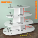 小米木业木制圆形货架堆头柜中岛柜展示架红酒展架鞋店展示柜玩具精品展台 椭圆四层180*160*140*120