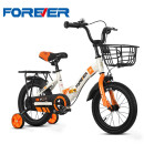 永久（FOREVER）儿童自行车男女款小孩单车可折叠脚踏车4-6-8-10岁小学生儿童辅助轮宝宝童车16寸橙色