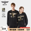 BOY LONDON【经典款】冬情侣款logo圆领休闲百搭潮牌卫衣N03909 黑色 经典款 L