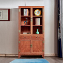 正冠红木家具缅甸花梨（学名：大果紫檀）书柜全实木中式办公书房组合明式书架层架展示储物柜子 单个88书柜【88*36*198cm】 1600目细磨