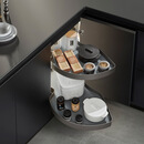 悍高（HIGOLD）希勒飞碟3.0厨房橱柜转角拉篮阻尼旋转收纳置物架拐角调味篮收纳 101082（2层/右开）