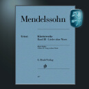 亨乐原版 门德尔松 钢琴作品集卷三 无词歌 Mendelssohn Bartholdy Piano works Volume III - Songs without Words HN327