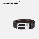 万宝龙（MONTBLANC）腰带男士奢侈品经典椭圆形针扣皮带黑色/棕色38157/128135