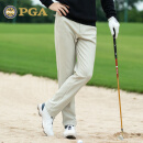 PGA高尔夫裤子男士长裤四季比赛球裤弹力休闲百搭服装男装 102094-卡其色【裤子】 3XL