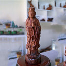 聚檀阁海黄紫油梨老料观世音清刀摆件海南黄花梨家居供奉降香黄檀客厅 观世音