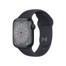 Apple Watch Series 8 智能手表GPS款41毫米午夜色铝金属表壳午夜色运动型表带 MNP53CH/A