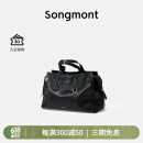 Songmont山下有松循迹系列李娜同款见物旅行包植鞣皮公文包 烟墨黑小号 预售15天