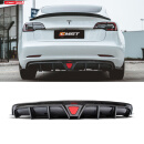 CMST适用于特斯拉 MODEL 3 改装升级碳纤维外观包围领航灯款前唇前铲后唇侧裙尾翼机盖风刀装饰 三角款领航灯碳纤维后唇